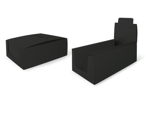 Black counter display - natural cardboard