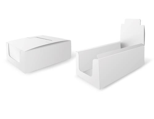 White counter display - brilliant white cardboard