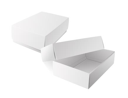Stülpdeckelverpackung aus weißem Karton