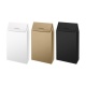 Gable boxes in brilliant white, brown and black cardboard
