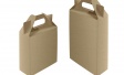 Carrying handle box with tuck-in flap brown - natural cardboard