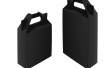 Carrying handle box black - natural cardboard