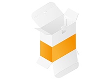 Boîte pliante avec rabat enfichable et rabat de sécurité