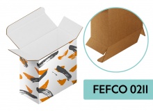 Krabička s cípy - protilehlé cípy - FEFCO 0211