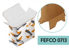 Folding carton with crash lock base - FEFCO 0713