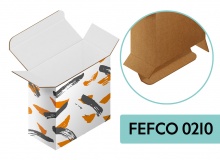 Krabička s cípy - cípy na stejné straně - FEFCO 0210