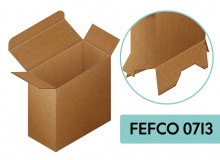 Folding carton with crash lock base - FEFCO 0713
