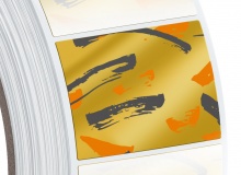 Metallized paper, GOLD glossy, permanent