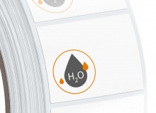 Inkjet PP film white, high gloss, permanent adhesive