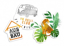 Sticker als Einzeletiketten