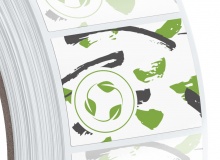 Rollenetiketten aus recyceltem Kunststoff virtuelles Produkt