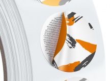 Multi layer labels - 2 or 3 pages - peel off for promotions