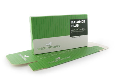 Boîte pliante avec rabat enfichable pour compléments alimentaires